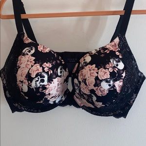 floral skull print bra.